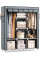 Тканинна складана шафа Storage Wardrobe 88130 на 3 секції та 8 полиць, сіра