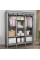 Тканинна складана шафа Storage Wardrobe 88130 на 3 секції та 8 полиць, сіра