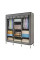 Тканинна складана шафа Storage Wardrobe 88130 на 3 секції та 8 полиць, сіра