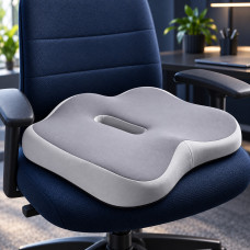 Ортопедична подушка для сидіння Memory Foam із вирізом для куприка, до 120 кг