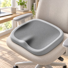 Ортопедична подушка для сидіння з Memory Foam для автомобіля, офісу та дому, 40 × 37 × 5,6 см