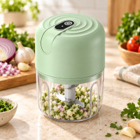 Портативний кухонний мініподрібнювач Portable Food Processor 250 мл, 80 Вт, USB, зелений