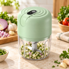 Портативний кухонний мініподрібнювач Portable Food Processor 250 мл, 80 Вт, USB, зелений