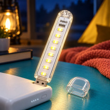 Компактна USB-лампа USB-8LED на 8 світлодіодів 4000 К, 5 В, біле світло