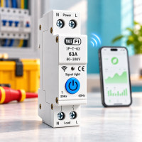Розумний автоматичний вимикач DL-506 63A Wi Fi з моніторингом енергії Tuya Smart Smart Life для DIN рейки