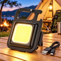 Акумуляторний ліхтарик-брелок 3 в 1 SH-J031-5WS, 800 лм, USB Type-C, магніт і карабін